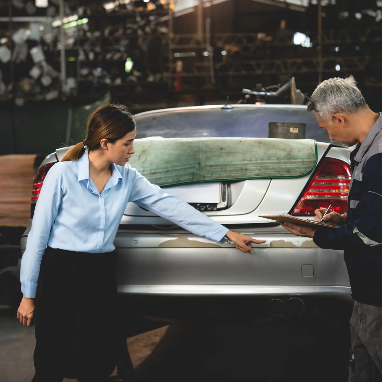Zufriedene Kundin bei KFZ Gutachter Schuster